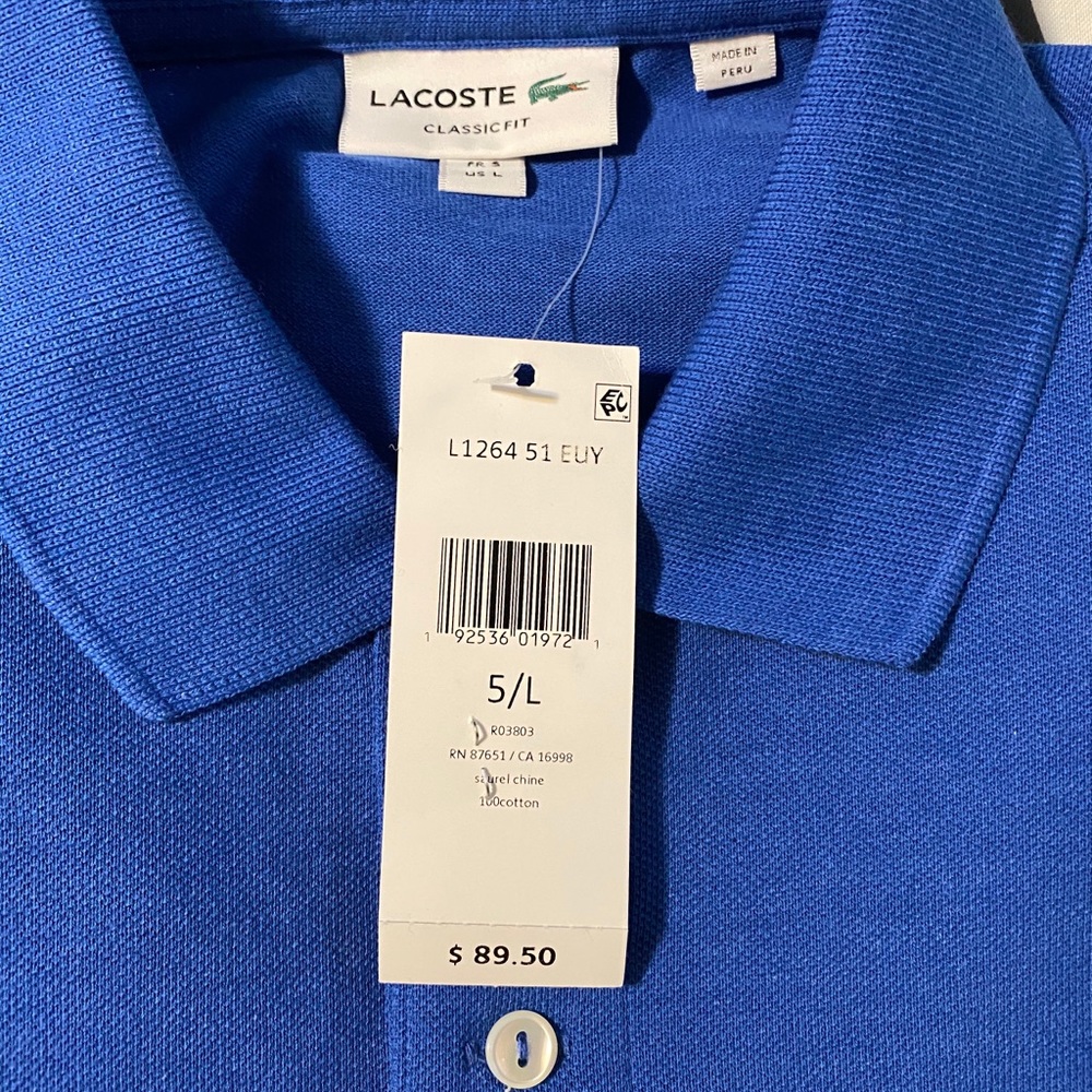 Men’s Lacoste casual shirt.  Size L
